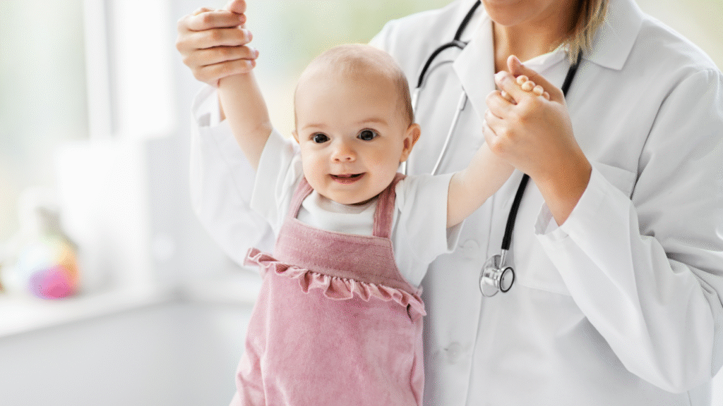 pediatra com um bebê
